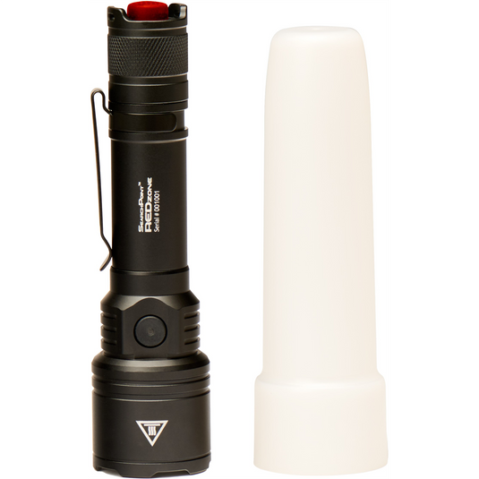 SearchPoint Rechargeable1200 Lumen Flashlight, White-Red-Green